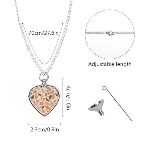 Collier urne cœur pour cendres de chien blanc et beige, gardez son souvenir