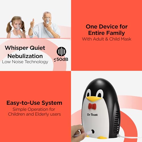 Image of Dr Trust Junior Compressor Nebulizer Complete kit with Child and Adult mask