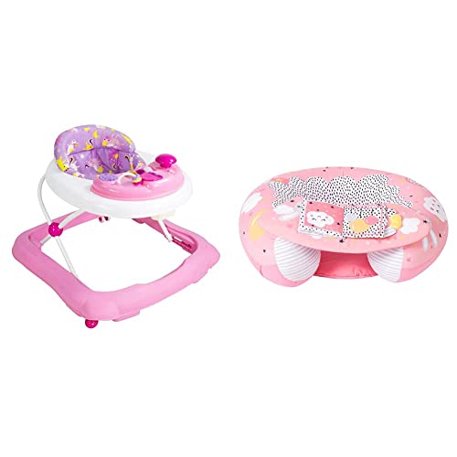 Red Kite Baby Baby Go Round Jive Unicorn & Sit Me Up Inflatable Ring - Ring Seat with Play Tray and Activities (Dreamy Meadow)