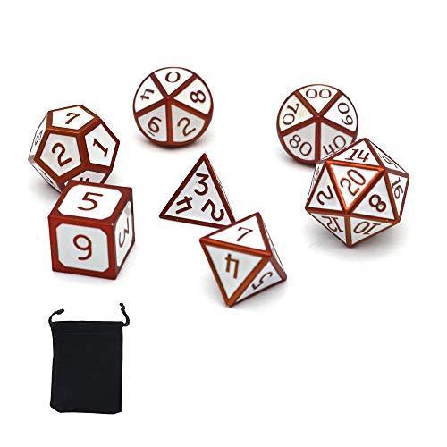 DollaTek Dadi poliedrici in metallo 7PCS con