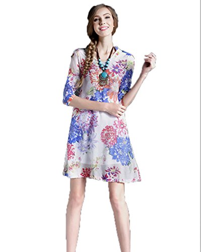 Robe en soie YALI taille L coloris photo élégante