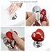 SUKPSY 6 Pcs Love Heart Shaped Toilet Tank Button Aid,Toilet Button Heart Press Tool with Double Adhesive Sticker,Portable Handle Helper for Toilet Water Tank Bathroom Cupboard Accessories Mixed Color