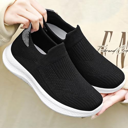 Pull-on Lazy Shoes Women Sock Sneakers Casual Flat Walking Jogging Yoga Lightweight Mesh Comfy Versatile4