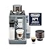 De’Longhi Rivelia – Cafetera Superautomática, LatteCrema Jarra de leche automática, 16 Bebidas One-Touch, Pantalla Táctil, Depósitos de Granos de Café Intercambiables, Gris (EXAM440.55.G)