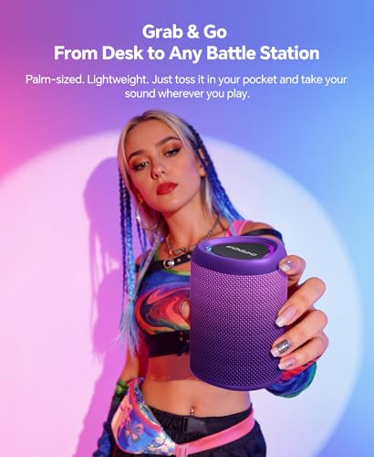 Image of Portable Bluetooth Speaker Beach Essentials: IPX5 Waterproof for Outdoor /Powerful HD Sound /Dynamic Light /All Day Playtime /Wireless BT 5.3 /TWS Pairing, Travel|Camping|Pool Accessorie, School Supplies