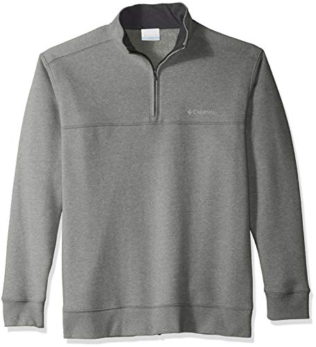Columbia Men's Standard Hart Mountain II Half-Zip Pullover Sweater, Surplus Green Heather, Large