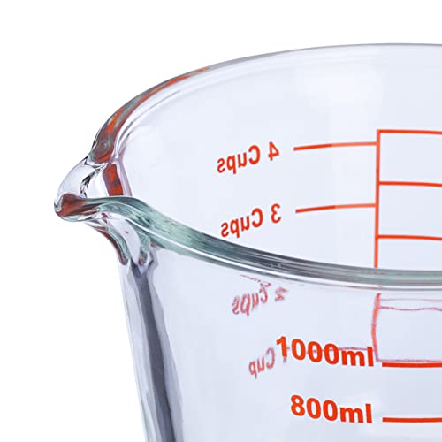 Verre mesureur gradué 1 litre résistant micro-ondes transparent - 7