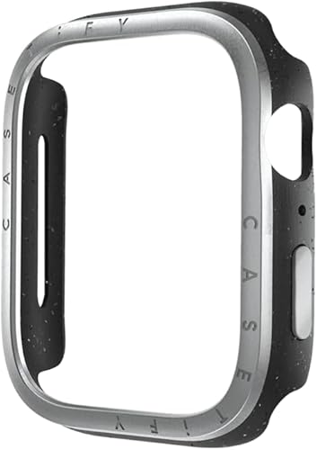 Vista 17 de CASETiFY Impact - Funda para reloj [bisel de aluminio cepillado] compatible con Apple Watch Series 4-6, SE, 1.575 pulgadas, color dorado Oro