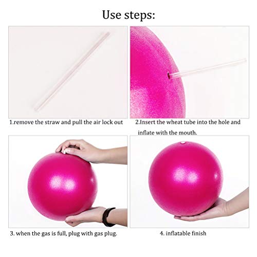 ZHIYE Pilates Yoga Ball Exercise Ball Core Fitness Bender, Yoga, Stability, Barre, Training Physical Therapy Anti-Slip Swiss Ball Gym Home - Image 5