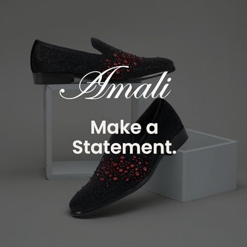Image of Amali Men's Embellished Velvet Tuxedo Loafers, Smoking Slippers
