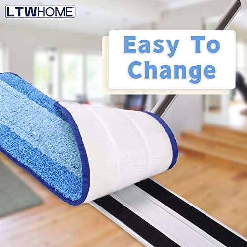 Image of 24 Inch Microfiber Commercial Mop Refill Pads for Wet or Dry Floor Cleaning (Pack of 18)