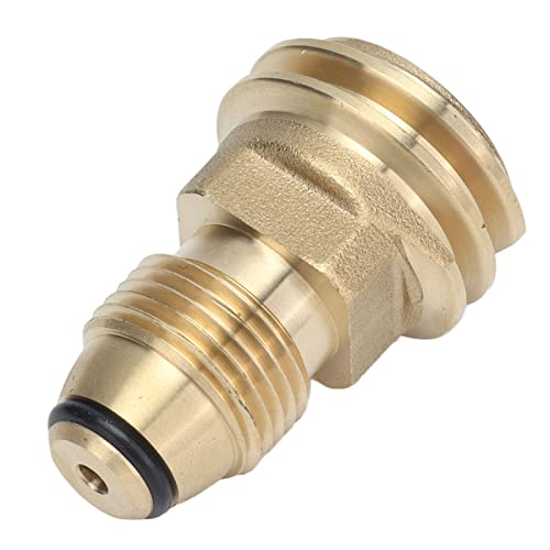 Gemer Gas Adapter, Simple Installation Good Sealing Performance Gas Conversion Connector Resistant Portable Brass for Camping