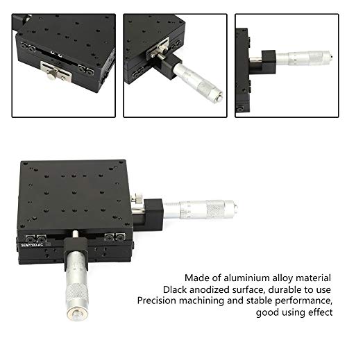 SEMY100 AC Micrometer Dia Table Trimming Plattform Kreuzrollenbühnen für Kapazitive Touchscreen -Produktionsproduktion Schwarz Aluminiumlegierung 100 * 100 * 40 Mm