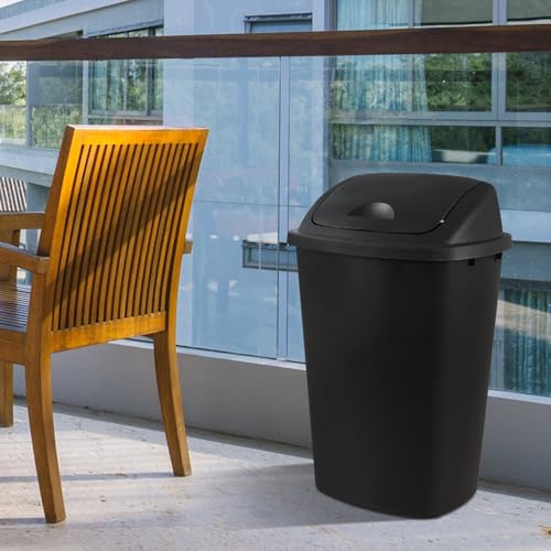 4 Pack Canecas de Basura de Plástico Negra 13 gal miniatura 6