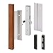 Prime-Line Products C 1060 Sliding Door Handle Set, Aluminum Finish, Wood Handle