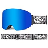 Protección antivaho y UV: diseñado con lentes antivaho de doble capa, cada lente está recubierta con un revestimiento antivaho de alta calidad para proporcionar una visión clara a larga distancia. Las lentes de protección UV proporcionan una protección 100% UV. Impide en gran medida que el intenso reflejo del sol sobre la luz ultravioleta o la nieve queme los ojos.
