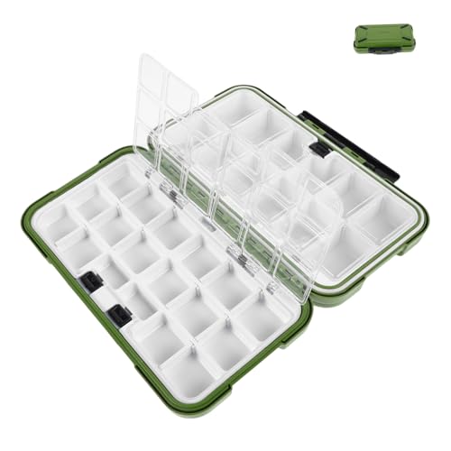 VANZACK Double Sided Fishing Portable Multi Functional Organizer for Baits Hooks Accessories Durable Storage Container for Freshwater Saltwater Fishing Scenarios