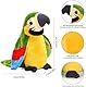 Sunshine smile Elektrische Sprechender Papagei Spielzeug,Lustiges Sprechender Papagei,Nachsprechendes Plüschvogel,Talking Parrot Plüsch Spielzeug,Papagei Vogel Plüschtier mit Wiedergabefunktion