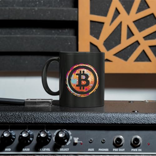 Watercolor Crypto Symbol Gift for Tech Lovers Popular Digital Currency 11oz 15oz Black Coffee Mug - Image 6