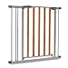 Hauck Cancelletto di Sicurezza per Bambini Wood Lock 2 incl. Estensione da 9 cm / per Aperture da 84 a 89 cm / a Pressione / Porte e Scale Interne / Estensibile / Metallo e Legno