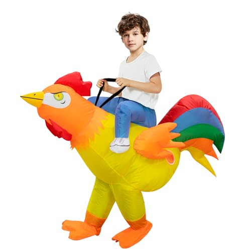 Costume de poulet gonflable rigolo pour animer vos fêtes déguisées en famille