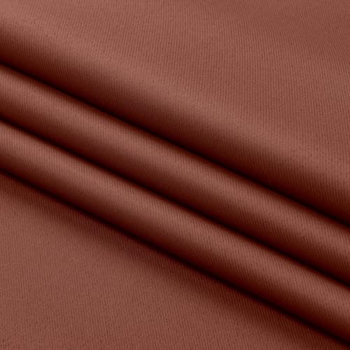 Image of Aiyufeng Terracotta Short Blackout Curtains for Bedroom 54 Inches Long 2 Panels Set, Solid Thermal Insulated, Energy Saving Window Treatment Curtains Blackout Drapes, W40 x L54 Inch, Terracotta
