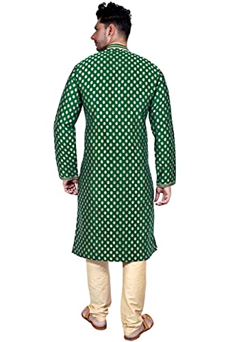 SK105 Men's Green Kurta Pajama Set Wedding Kurta Pyjama Indian Party Suit4