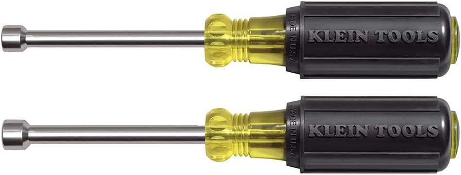 630M Tool Set, Made in USA, Magnetic Nut Driver Set with Nut Driver Sizes 1/4 and 5/16-Inch, 3-Inch Hollow Shaft, Cushion Grips, 2-Piece