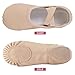Ulicox Ballet Shoes for Girls/Boys/Toddler/Little Kid/Big Kid,Soft Leather Ballet Slippers with Split Sole,Nude,1 Big Kid