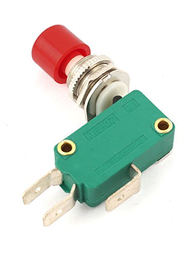 Sourcingmap AC 125V/250V 16A SPDT NO NC Momentary Push Button Micro Switch DS438, Red - Image 2