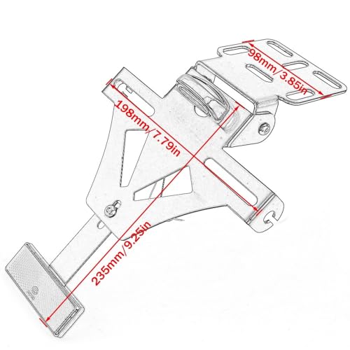 Soporte de matrícula trasera de alta resistencia para YZF R1 R6 con luz fija 6