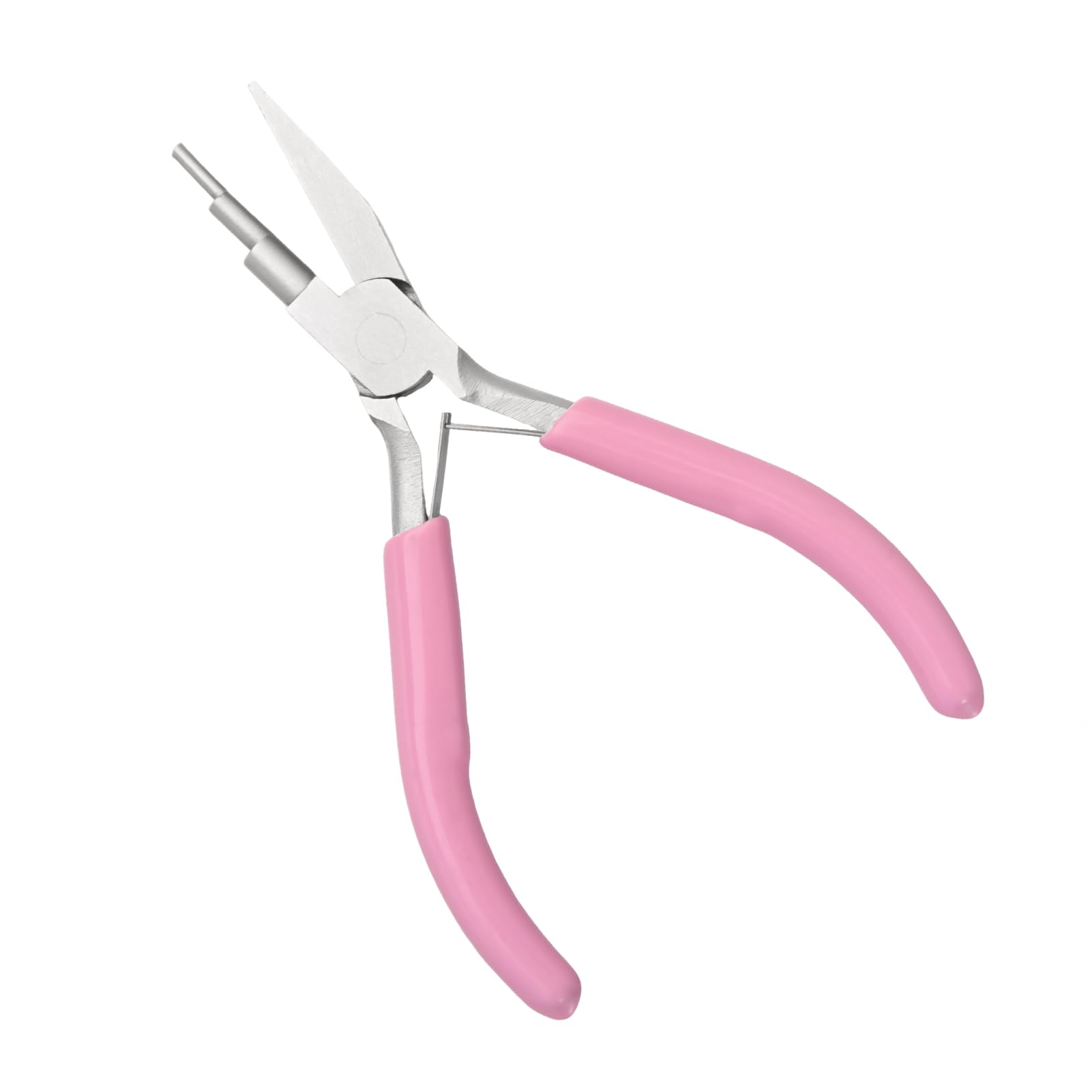 INJOYTEC Nose 3-Step Wire Looping Pliers New One Side Serrated Wire Looping Plier Coiling Forming Bending Smooth 3 Step Jaw Steel Jaws with Double-Leaf Springs Bending Crafts Tools