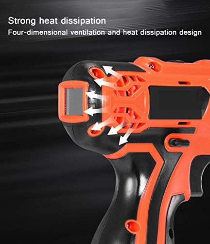 Samnuerly 25V Akku-Bohrschrauber, Schlagbohrschrauber Akku-Bohrschrauber-Set, LED-Licht (, Drehmoment: 28 Nm, 18 + 1 Drehmomentstufen, 27-teiliges Zubehörset) – Bild 4
