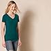 Amazon Essentials Women's Regular-Fit Short-Sleeve T-Shirt (Crewneck and V-Neck Options), Pack of 2, Dark Green/Powder Blue, X-Large