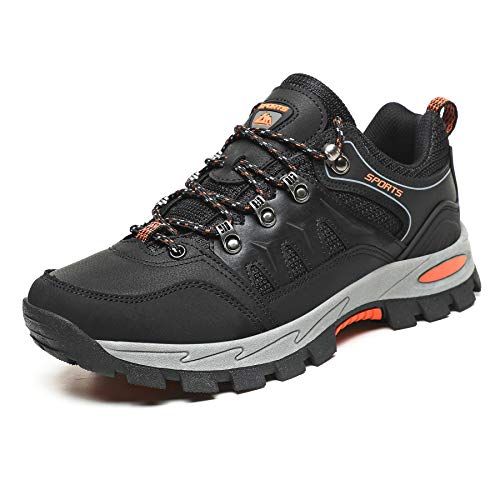 Ulogu Chaussures de Randonnée pour Homme Femme Légères Chaussures de Marche Antidérapant Respirant Chaussures de Trekking Noir 36 Cover