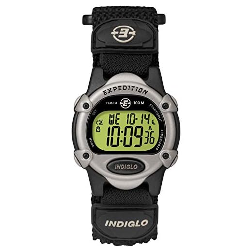 Timex Unisex T47852 Expedition Mid-Size Digital CAT Black Fast Wrap Strap Watch