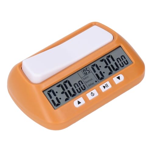 Reloj digital profesional para ajedrez portátil amarillo miniatura 3