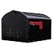 Gibraltar Mailboxes Storehouse Extra Large Capacity Galvanized Steel Black, Post-Mount Mailbox, SH400B01
