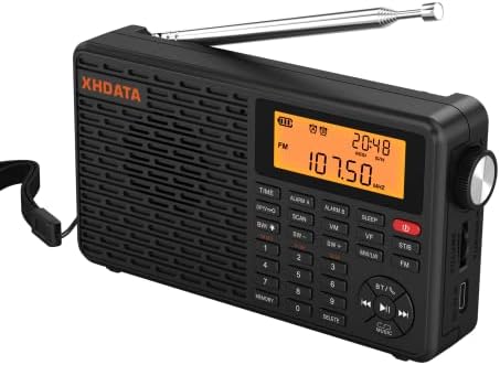 PETSTIBLE Draagbare Digitale Radio, DP-666, TEF6686, Radio Full Band, FM AM FM, Kortgolf Radio RDS (wit