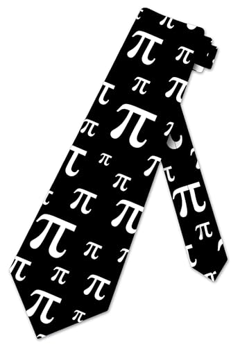 Three Rooker Math Ties Mens Pi Symbol Necktie Science Tie for Men