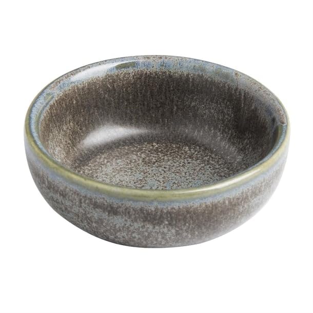 Olympia Ember Dipping Dishes Blue 78mm (8 Pack) - Mini Pots for Sauces Condiments, Dishwasher Safe FU178
