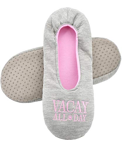 Image of Panda Bros Women's Ballerina House Slippers,Anti-Skid Comfy Warm Ballet Style Slippers