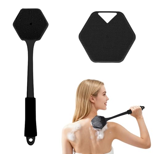 Brosse de bain à long manche pour un spa à la maison avec massage et exfoliation du dos