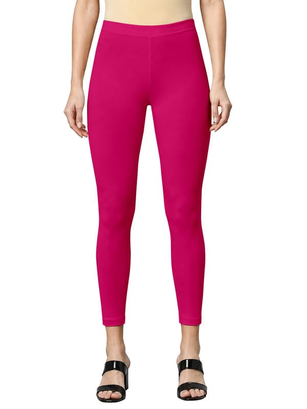 Image of TRENDMALLS Women's Microfiber Elastane Stretch Soft Cropped Leggings with Ultrasoft Waistband for Women