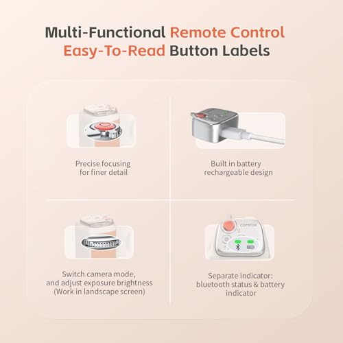 Image of COMITOK MOCA iPhone 17 Pro Camera Grip No Need App for iOS26, Compatible iOS17 and iOS18, Fun Shot Magnetic Grip for Phone Native Camera with Anti-Drop Detachable Remote and Convenient Keychain Hook