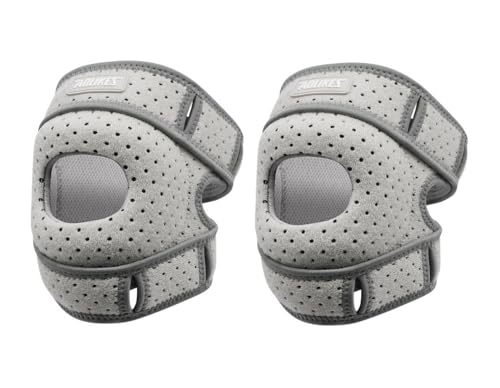 WIVKS Patellar Support Strap, Tendon Knee Brace Patella Stabilizer for Pain Relief Adjustable Knee Joint Strap for Running, Football, Hiking, Tennis, Arthritis, Injury Recover (Grey), Large