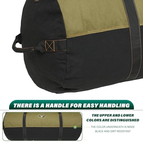Gilbins Heavyweight Duffle Bag Super Tough Heavy Duty Cotton Canvas Duffel Bag -Great for Camping, Travel, Hiking3