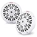 5.25 Inch Dual Marine Speakers - 2 Way Waterproof and Weather Resistant Outdoor Audio Stereo Sound System with 150 Watt Power, Poly Carbon Cone, Cloth Surround and Low Profile Design - 1 Pair - PLMR52