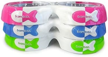 Bamboo Feed & Toss 12oz Green Cat Diner with 4 Disposable Liners