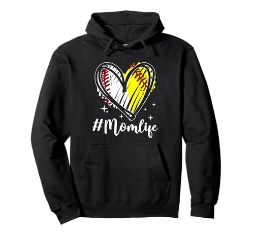 Baseball Softball Mom Life Mothers Day Pullover Hoodie